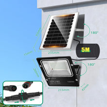 Carregar imagem no visualizador da galeria, Aigostar - Foco solar exterior con mando a distancia,Cable de 5m.8000mAH,Batería de gran capacidad y gran panel solar.regulable 3000/4000/6500K. Uso interior/exterior IP66:jardín,patio,camino