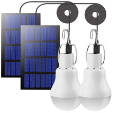 Carregar imagem no visualizador da galeria, Beinhome Lámpara Solar LED para Exterior 2PCS,Farolillo Solar,Lámpara de Camping,Lámpara con Panel Solar,3M Cable,Bombilla de 3W,Iluminación Solar para Interior,Tienda de Campaña Senderismo Pesca