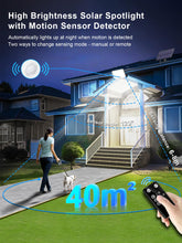 Carregar imagem no visualizador da galeria, SIGRILL Focos Exterior Solares, 172LED Luz Solar Exterior con Sensor de Movimiento 3 Modos, IP65 Lampara Solar con Mando a Distancia, 6000K Luz Solar Exterior Jardin Garajes