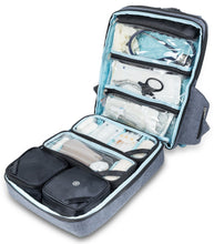 Carregar imagem no visualizador da galeria, ELITE BAGS, Mochila de asistencia domiciliaria para emergencias sanitarias, City´s, 40 x 28 x 14 cm, Repelente al agua, Base antideslizante, Mochila primeros auxilios, Biotono, Gris y azul