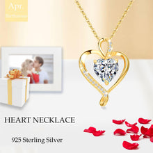 Carregar imagem no visualizador da galeria, LAVUMO Collares Mujer Amor Colgante de Corazón Oro Rosa Plata de Ley 925 Collares de Mujer,Joyas Regalos para Esposa, Mamá, Novia, Cumpleaños Navidad Aniversario día de San Valentín Regalo