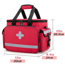 Carregar imagem no visualizador da galeria, CURMIO Bolsa de Primeros Auxilios, Botiquín de Primeros Auxilios, Bolsa para Emergencias con Bandolera y 2 Divisores Desmontables y 2 Detachable Dividers, Bolsa Médico,Rojo, Sola Bolsa