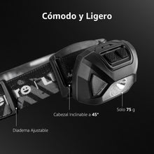 Carregar imagem no visualizador da galeria, Lepro Linterna Frontal LED Recargable 2000lux (2 Pack), Linterna Cabeza USB Recargable D500, 6 Modos de Luz con Luz Rojo, Impermeable IPX4, Luz Frontal Cabeza para Correr, Camping, Excursión, Pesca