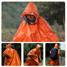 Carregar imagem no visualizador da galeria, Editbar 4 ponchos de emergencia de supervivencia, poncho de lluvia de emergencia, manta de rescate, saco de dormir de emergencia, manta térmica de primeros auxilios, aislamiento y lluvia, adecuado