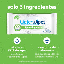 Carregar imagem no visualizador da galeria, WaterWipes Limpieza Hidratante Toallitas para Bebé, 720 Toallitas (12 Pack), con 99% de Agua y Extracto de Aloe Vera, Toallitas húmedas para Rostro y Cuerpo