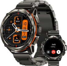 Carregar imagem no visualizador da galeria, KOSPET Tank T3 Ultra Negro - Relógio Inteligente para homem, 1.43" AMOLED, HD display, Smartwatch com Chamadas Bluetooth e Whatsapp Notificação, Resistente a Água 5ATM, Corpo em Aço Inoxidável, Android/iOS