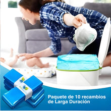 Carregar imagem no visualizador da galeria, EcoBioPur Pack de 10 Unidades Recambios Compatibles con Tommee Tippee Sangenic Tec, Simplee y Twist & Click – Bolsas Antiodor Resistentes para Pañales