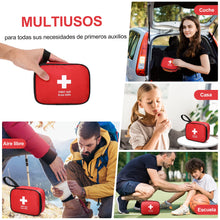 Carregar imagem no visualizador da galeria, HONYAO® Botiquín de Primeros Auxilios 90 Piezas, Mini Kit Primeros Auxilios, Botiquin Pequeño para Coche Casa Lugar Trabajo Mochila y Acampar Senderismo Viaje