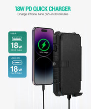 Carregar imagem no visualizador da galeria, BLAVOR Solar Powerbank 20.000mAh Portátil Solar Cargador con 4 Paneles solares, batería Externa Impermeable al Aire Libre con 4 Puertos USB 18 W Cargador rápido QC 3.0 USB C Power Bank para teléfono