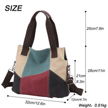 Carregar imagem no visualizador da galeria, SIVENKE Bolso de Lona para Mujer Bolso de Las Señoras de la Lona Bolso de Hombro de Las Mujeres Bolso Bandolera Bolso Tote Bolso Shopper
