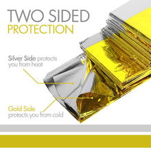 Carregar imagem no visualizador da galeria, Vordas Manta de Aluminio de Emergencia, 6 Piezas Reutilizable, Ideal para Supervivencia, Primeros Auxilios y Kits para Coches, 210x160 cm