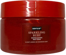 Carregar imagem no visualizador da galeria, Conjunto de cuidados corporais Sparkling Ruby - Gel de banho, hidratante e esfoliante corporal - 3 peças - Rotina completa para pele macia e nutrida