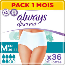 Carregar imagem no visualizador da galeria, Always Discreet 0% para fugas urinárias para mulher, M x 9