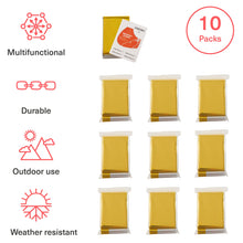 Carregar imagem no visualizador da galeria, Bramble 10 Mantas Térmicas de Supervivencia de Emergencia - Mantas de Aluminio en Dorado y Plateado - 210 x 160cm