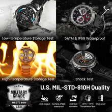 Carregar imagem no visualizador da galeria, KOSPET Tank 3 Negro - Relógio Inteligente para homem, 1.43" AMOLED, HD display, Smartwatch com Chamadas Bluetooth e Whatsapp Notificação, Resistente a Água 5ATM, Corpo em Aço Inoxidável, Android/iOS