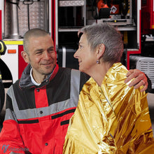 Carregar imagem no visualizador da galeria, Vidaprime Manta Térmica Supervivencia Reutilizable X5 UNIDADES Manta Emergencia térmica Mantas Térmicas de supervivencia GRANDE 210x160cm Mantas de Supervivencia PROTECCIÓN Frío y Calor Lluvia Viento.