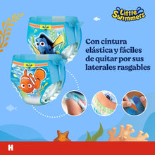 Carregar imagem no visualizador da galeria, Huggies Little Swimmers Pañales Bañadores para Bebé Talla (3-4), Barreras Anti-Escapes para Una Máxima Protección en el Agua, 36 Pañales Desechables
