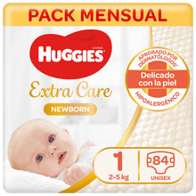 Carregar imagem no visualizador da galeria, Huggies Extra Care Pañales Recién Nacido Talla 1 (2-5 kg) - 84 pañales