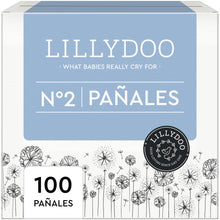 Carregar imagem no visualizador da galeria, Pañales LILLYDOO delicados con la piel - talla 2 (4-8 kg), caja de medio mes (100 unidades), protección contra fugas, suaves, sin perfumes, lociones ni colorantes y dermatológicamente probados