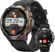 Carregar imagem no visualizador da galeria, KOSPET Tank T3 Ultra Negro - Relógio Inteligente para homem, 1.43" AMOLED, HD display, Smartwatch com Chamadas Bluetooth e Whatsapp Notificação, Resistente a Água 5ATM, Corpo em Aço Inoxidável, Android/iOS