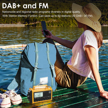 Carregar imagem no visualizador da galeria, Radio Solar Portátil Dab + / Dab/FM con Manivela,Radio con Linterna LED Multifunción con Reloj Despertador Digital,Batería de 5000 mAh y Alarma SOS,Camping,Senderismo,Exterior