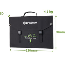 Carregar imagem no visualizador da galeria, Bresser Cargador solar de 120 W con 1 CC y 3 puertos USB-A, incluye conector USB-A hembra con QC3.0 para carga rápida, panel solar como cargador para smartphones, estaciones de alimentación, etc.