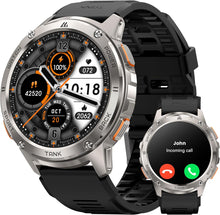 Carregar imagem no visualizador da galeria, KOSPET Tank 3 Prateado - Relógio Inteligente para homem, 1.43" AMOLED, HD display, Smartwatch com Chamadas Bluetooth e Whatsapp Notificação, Resistente a Água 5ATM, Corpo em Aço Inoxidável, Android/iOS