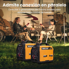 Carregar imagem no visualizador da galeria, maXpeedingrods Generador Electrico Gasolina 2300W Pico Generador Inverter Silencioso Portátil de Emergencia, 230V Ligero Salidas USB/AC/DC para Camping Autocaravan Apagon