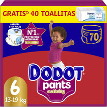 Laden Sie das Bild in den Galerie-Viewer.Dodot Pañal-Braguita Activity Pants, Talla 6 (14-19 kg), 70 Pañales + Regalo de 1 Pack de 40 Toallitas Con Ajuste 360 anti-fugas extra suave