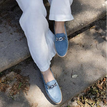 Carregar imagem no visualizador da galeria, CAPRICE FOOTWEAR Loafer AVA Mujer Mocasines Cuero Crute Auténtico Elegantes Slip-On con Cadena Vogue Comodidad Diaria