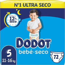 Laden Sie das Bild in den Galerie-Viewer.Dodot Bebé-Seco fraldas tamanho 5, fraldas, 11 kg-16 kg, Dodot bebé seco que garantem até 12 horas seco
