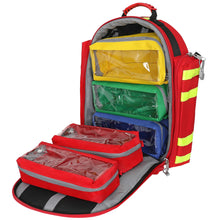 Carregar imagem no visualizador da galeria, GIMA Mochila GIMA Logic-1 40 cm de largo x 20 cm de ancho x 47 cm de alto, rojo, emergencia, trauma, rescate, médico, primeros auxilios, enfermera, bolsa de bolsillo paramédico