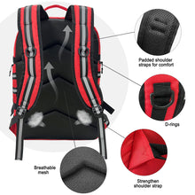 Carregar imagem no visualizador da galeria, Lyirfan Mochila de primeros auxilios, mochila médica vacía de emergencia, con tira reflectante para camping, senderismo, guardería al aire libre, color rojo (solo bolsa)