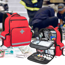 Carregar imagem no visualizador da galeria, CURMIO Botiquín de Primeros Auxilios, Mochilla de Primeros Auxilios, Bolsa Emergencias Rojo, Botiquín Mochilla, Funcional y Práctico, Bolsa Vácia