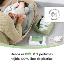 Carregar imagem no visualizador da galeria, Toallitas húmedas naturales LILLYDOO green, 10 paquetes de 60 (600 unidades), 100% tejido sin plásticos y sin fragancias