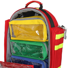 Carregar imagem no visualizador da galeria, GIMA Mochila GIMA Logic-1 40 cm de largo x 20 cm de ancho x 47 cm de alto, rojo, emergencia, trauma, rescate, médico, primeros auxilios, enfermera, bolsa de bolsillo paramédico