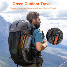 Carregar imagem no visualizador da galeria, Powerbank Solar Inalámbrico de 26800mAh con Manivela y 4 Cables, Batería Externa de Carga Rápida 3A con 7 Salidas y 4 Entradas, Linterna, Panel Solar Impermeable para Teléfono Móvil en Exteriores.
