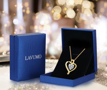 Carregar imagem no visualizador da galeria, LAVUMO Collares Mujer Amor Colgante de Corazón Oro Rosa Plata de Ley 925 Collares de Mujer,Joyas Regalos para Esposa, Mamá, Novia, Cumpleaños Navidad Aniversario día de San Valentín Regalo