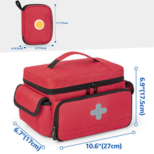 Carregar imagem no visualizador da galeria, CURMIO Maleta de Primeros Auxilios, Bolsa para Emergencias con Mini Bolsa de Medicina, Botiquín de Primeros Auxilios, Bolsa médica para el Viaje y Hogar, Rojo (Patente Pendiente)
