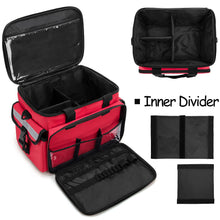 Carregar imagem no visualizador da galeria, CURMIO Bolsa de Primeros Auxilios, Botiquín de Primeros Auxilios, Bolsa para Emergencias con Bandolera y 2 Divisores Desmontables y 2 Detachable Dividers, Bolsa Médico,Rojo, Sola Bolsa