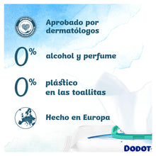 Carregar imagem no visualizador da galeria, Dodot Toallitas Pure Aqua Para Bebé 9 Paquetes De 48 Unidades = 432 Toallitas, Ayuda a restaurar el pH natural de la piel, 99% agua