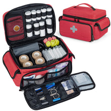 Carregar imagem no visualizador da galeria, CURMIO Maleta de Primeros Auxilios, Bolsa para Emergencias con Mini Bolsa de Medicina, Botiquín de Primeros Auxilios, Bolsa médica para el Viaje y Hogar, Rojo (Patente Pendiente)