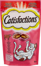 Carregar imagem no visualizador da galeria, Catisfactions Sabor Carne - Pack 12 X 60g - Mimos Crocantes para Gatos 720g