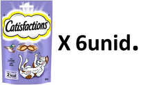Carregar imagem no visualizador da galeria, Catisfactions Sabor Pato - Pack 6 X 60g - Petiscos Crocantes para Gatos 360g
