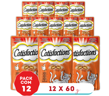 Carregar imagem no visualizador da galeria, Catisfactions Sabor Frango - Pack 12 X 60g - Mimos Crocantes para Gatos 720g