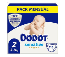 Carregar imagem no visualizador da galeria, Dodot Pañales Sensitive Talla 2, 240 Unidades - Pañales para Piel Sensible con Indicador de Humedad y Alta Absorción