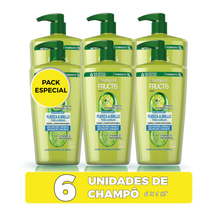Carregar imagem no visualizador da galeria, Garnier Fructis - Pack 6X1L Champô Fortificante Força e Brilho - Cabelos Saudáveis - 6 Litros