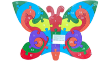 Carregar imagem no visualizador da galeria, Puzzle de Madeira Série Animais: Borboleta 26 peças. Aprenda e Divirta-se com os Amigos da Natureza