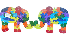 Carregar imagem no visualizador da galeria, Puzzle de Madeira Série Animais: Elefante 26 peças. Aprenda e Divirta-se com os Amigos da Natureza