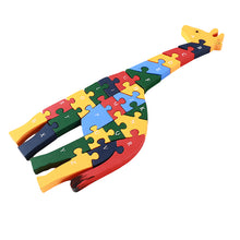 Carregar imagem no visualizador da galeria, Puzzle de Madeira Série Animais: Girafa 26 peças. Aprenda e Divirta-se com os Amigos da Natureza